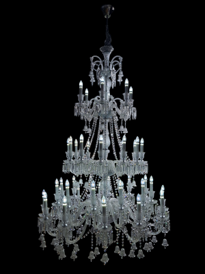 Grand 42-Light Crystal Chandelier – Luxury Multi-Tier Statement Lighting