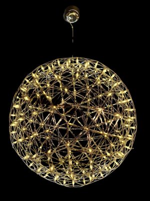 Geometric Metal Framework Chandelier – Modern Architectural Statement