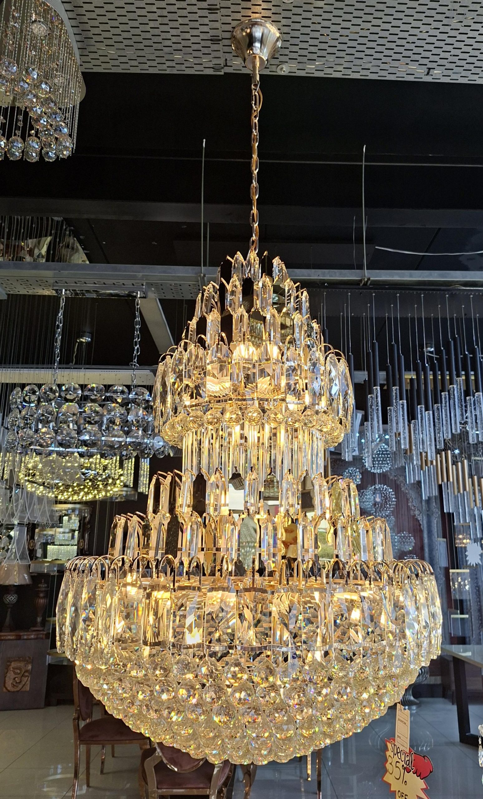 Tiered Crystal Chandelier – Classic Multi-Layer Luxury - Image 3