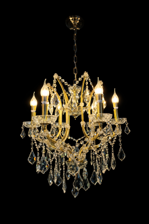 Classic Gold Crystal Chandelier – Timeless Luxury Statement Lighting