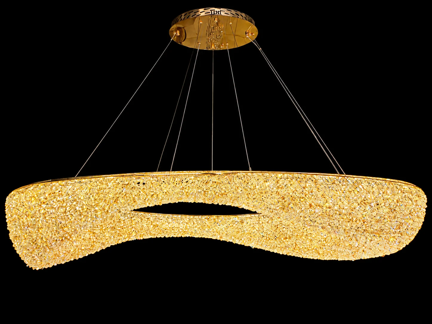 Gold Aura Crystal Chandelier
