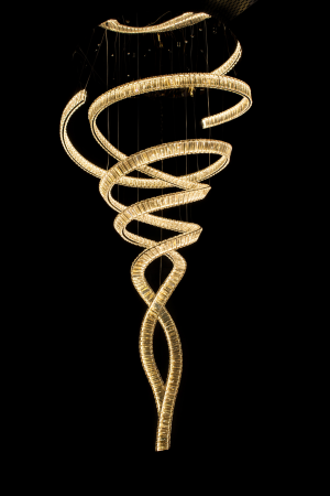 Spiral Crystal Chandelier – Twisted LED Statement