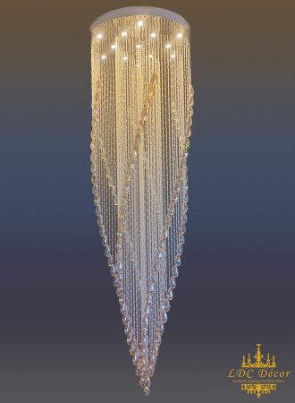 Round Rain Crystal Pointed Chandelier