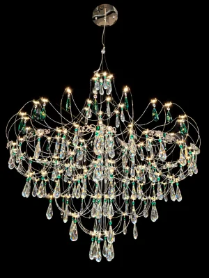 Emerald Cascade Crystal Chandelier