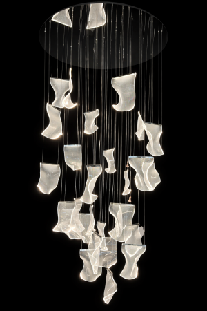 28 Pendant Sculptural LED Chandelier – Double-Volume Statement
