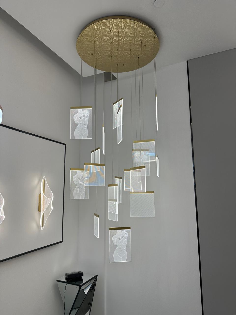 Modern Multi-Drop Artistic LED Chandelier – Statement Lighting - Image 2