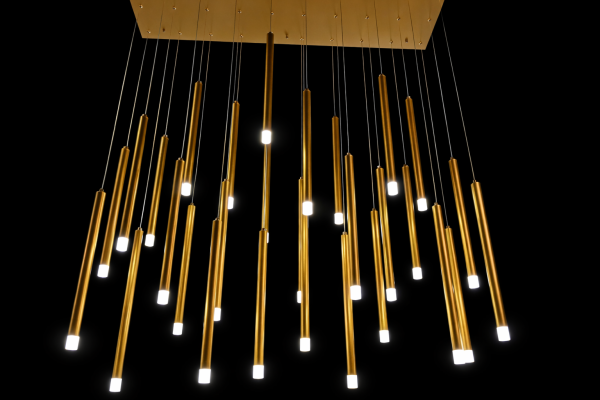 Cascading LED Pendant Chandelier – 30 Light Modern Statement Lighting