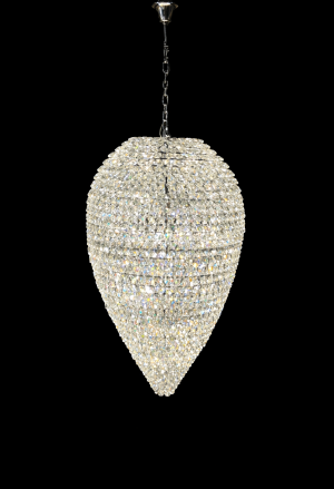 Teardrop Crystal Chandelier – Chrome Luxury Statement Light