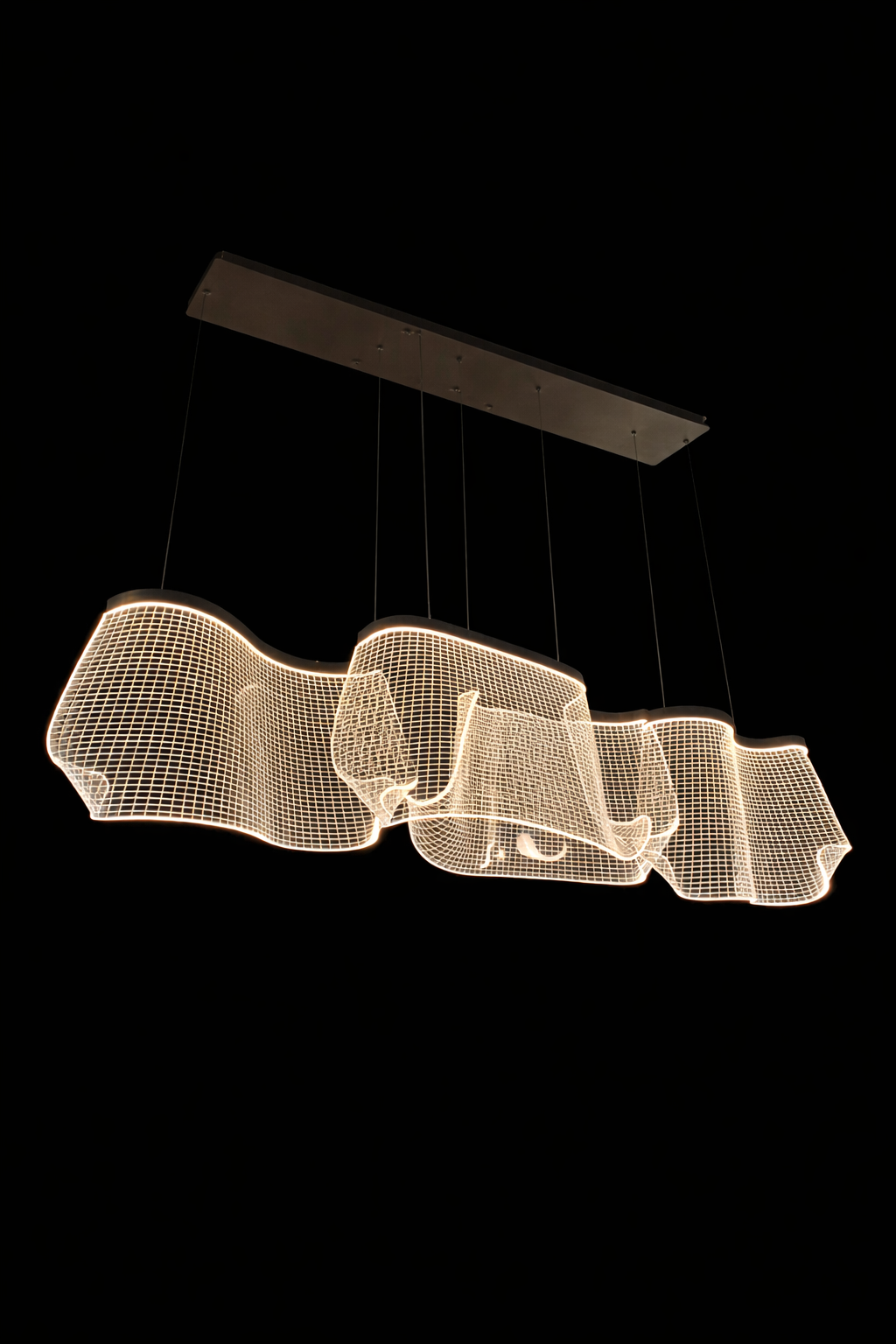 Wave LED Pendant Light 1200mm – Modern Linear Dining Pendant