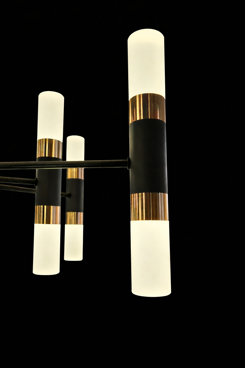 12 Light Black & Gold LED Chandelier 800mm – Modern Statement Design - Image 3