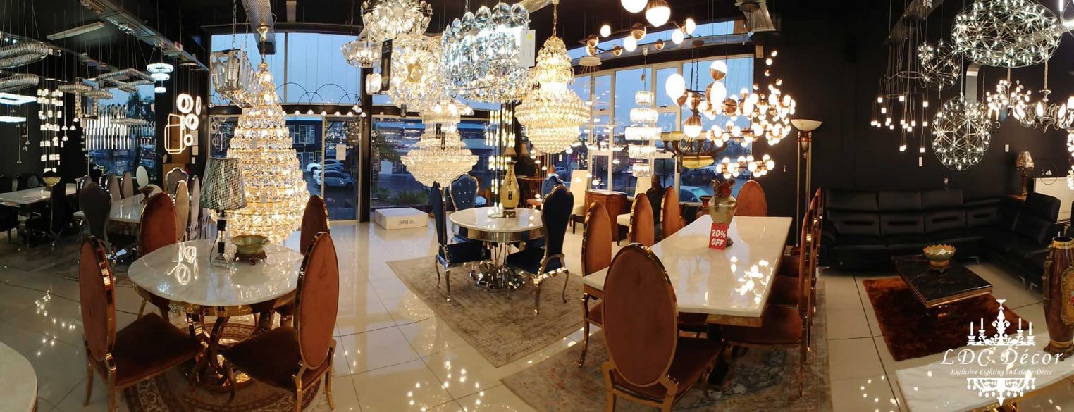 LDC Decor Showroom. Discover why LDC Decor is Johannesburg's best luxury chandelier supplier. Explore imported, exquisite designs with professional installation best luxury supplier of chandeliers in johannesburg