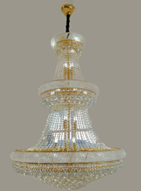 3 Tiered Wide Crystal Chandelier