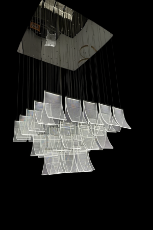 Chandelier 8031 Pendant Geometric Chrome LED Chandelier